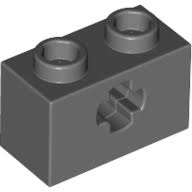 科技類凸點橫桿-BRICK 1X2 WITH CROSS HOLE
