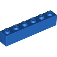 積木類- Brick1X6 藍色