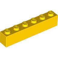 積木類- Brick1X6 黃色