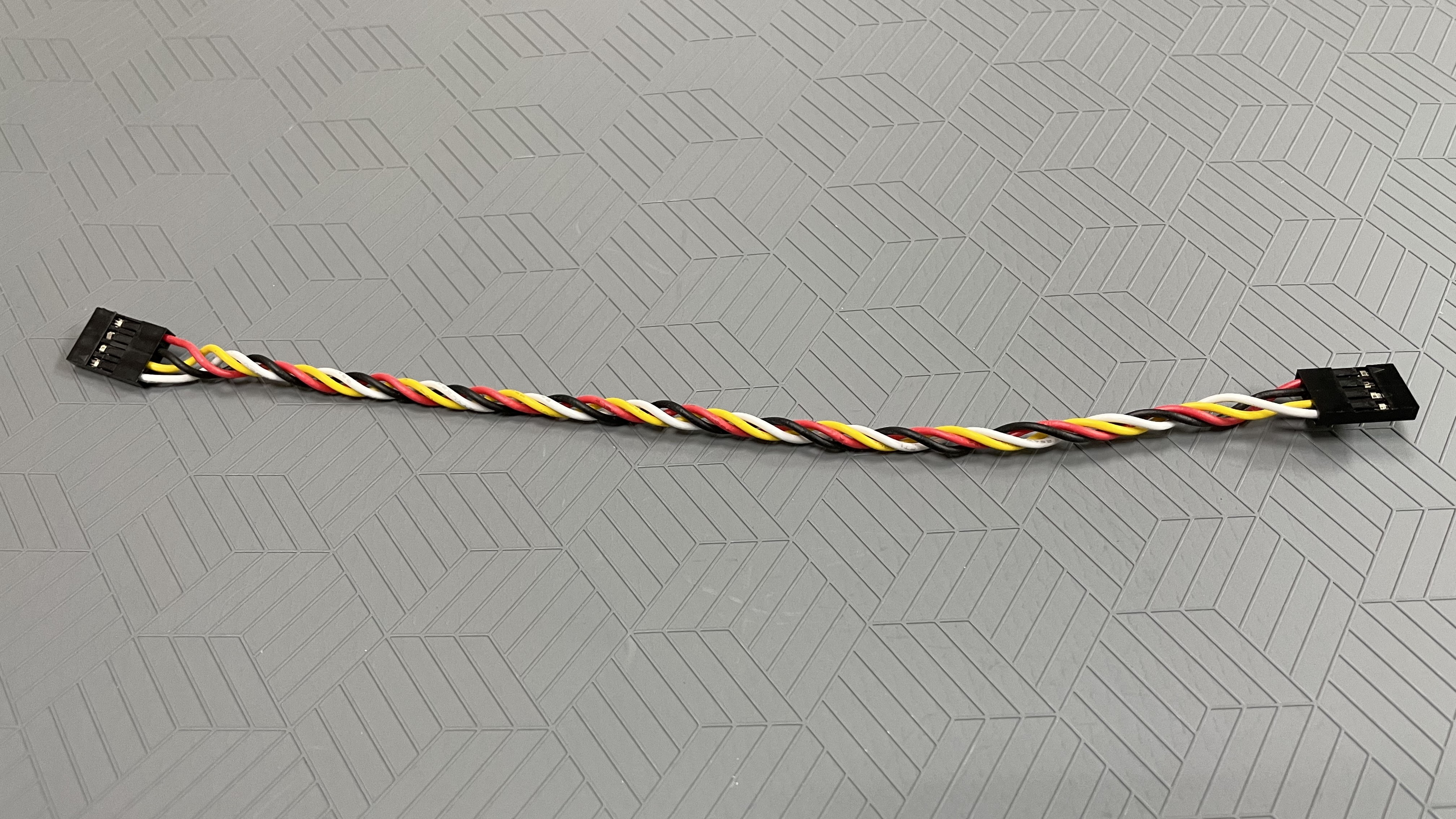 杜邦線 4Pin 黃紅黑白 20cm 10入裝 絞線 (母母)