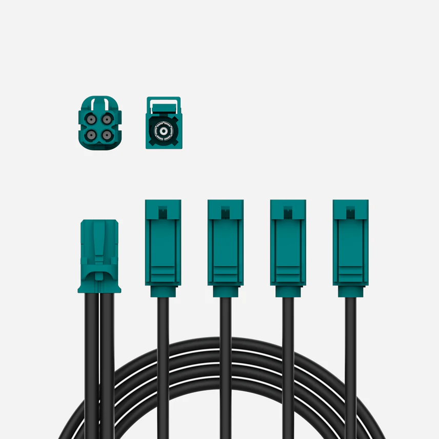 【預購】GMSL2 Fakra 1-to-4 M-F Cable