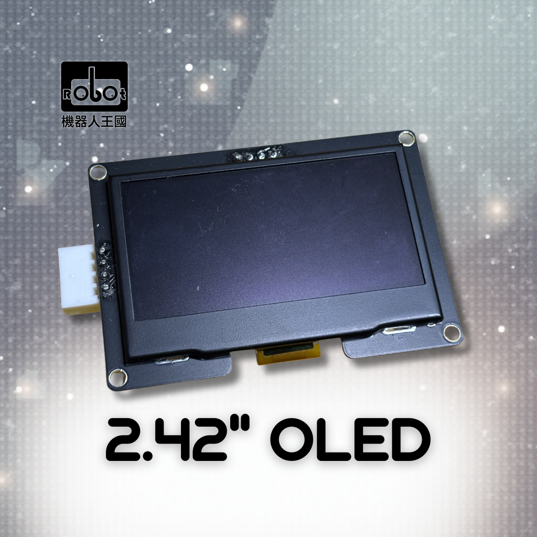 OLED 顯示器 2.42'' I2C 綠色字 SSD1309