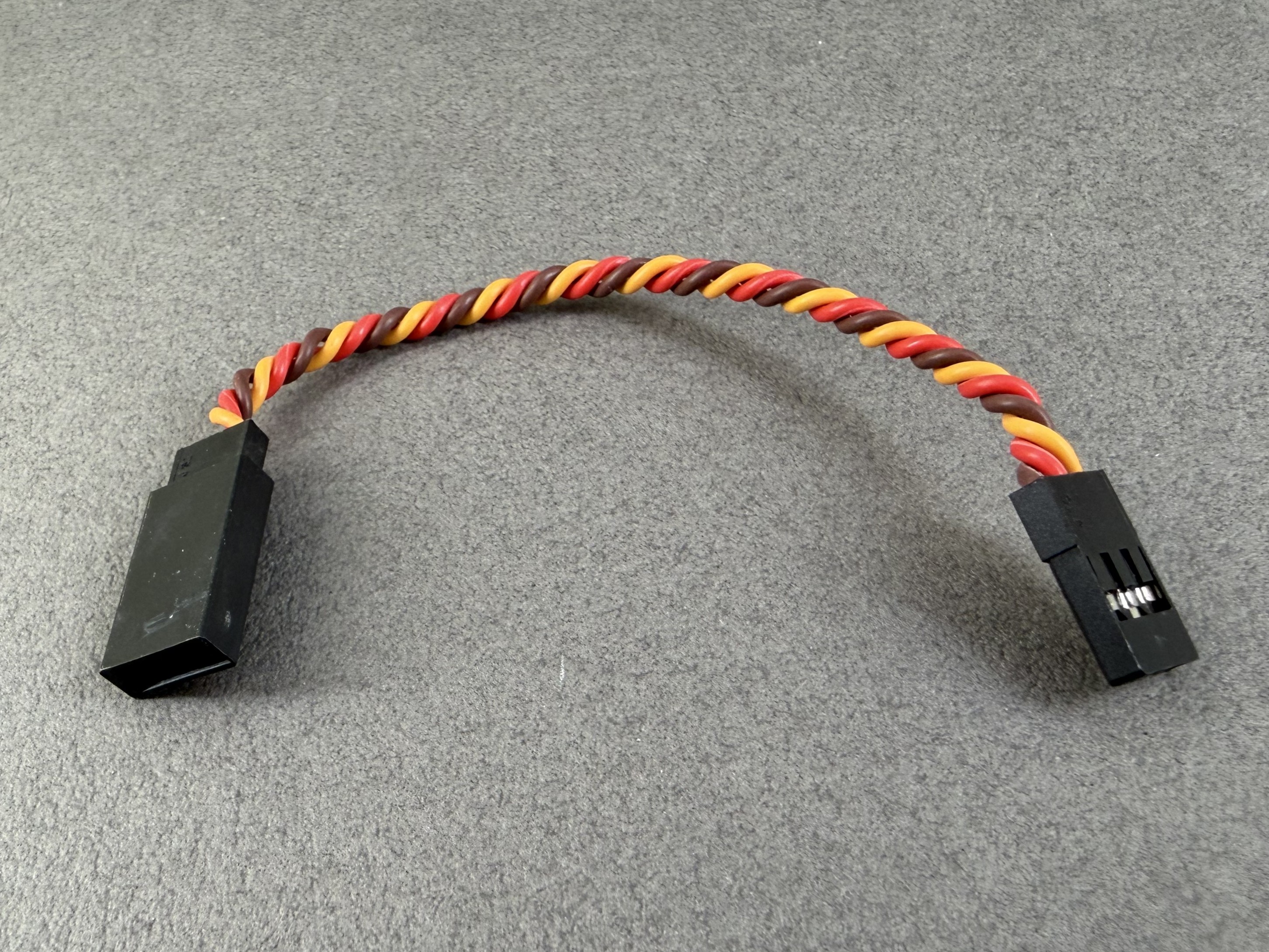 杜邦線 3Pin 棕紅黃 9cm 絞線/伺服機舵機延長線 10入裝 (公母)